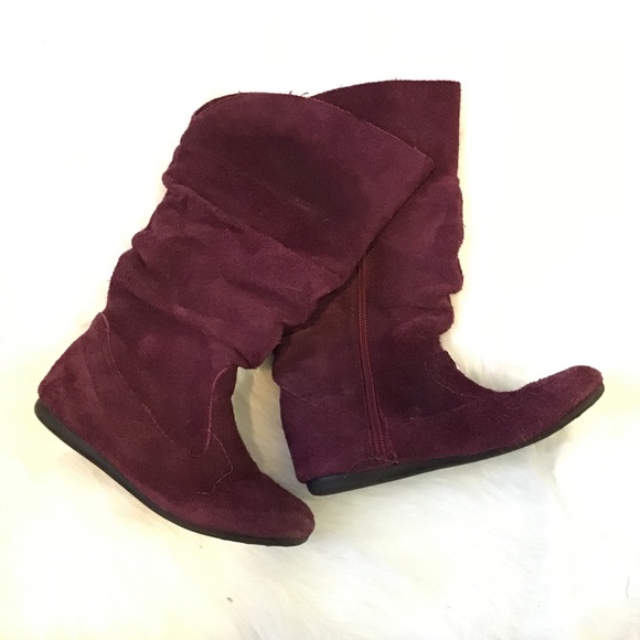 Xhilaration Suede Slouch Boots 13 - Picture 1 of 5